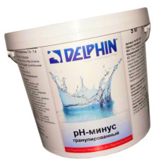 Засіб для зниження ph Delphin pH-Minus 5 кг у гранулах. Підтримка рівня pH у діапазоні 7.2-7.4