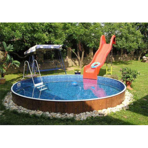 Німецький морозостійкий басейн (350х150 см) Hobby Pool Milano круглий, плівка 0.8 мм, 14.4 м³, металевий збірний