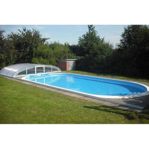 Німецький морозостійкий басейн (525х320х150 см) Hobby Pool Milano овальний, плівка 0.6 мм, 25.2 м³ металевий збірний