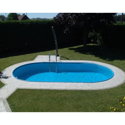 Німецький морозостійкий басейн (525х320х120 см) Hobby Pool Milano овальний, плівка 0.8 мм, 20 м³ металевий збірний