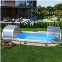 Німецький морозостійкий басейн (600х320х150 см) Hobby Pool Milano овальний, плівка 0.6 мм, 28.8 м³ металевий збірний