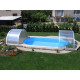 Німецький морозостійкий басейн (600х320х150 см) Hobby Pool Milano овальний, плівка 0.8 мм, 28.8 м³ металевий збірний