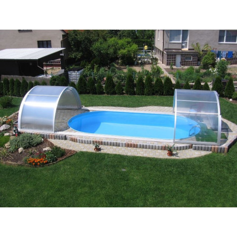 Німецький морозостійкий басейн (700х350х150 см) Hobby Pool Milano овальний, плівка 0.6 мм, 36.7 м³ металевий збірний