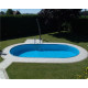 Німецький морозостійкий басейн (800х416х120 см) Hobby Pool Milano овальний, плівка 0.8 мм, 40 м³ металевий збірний