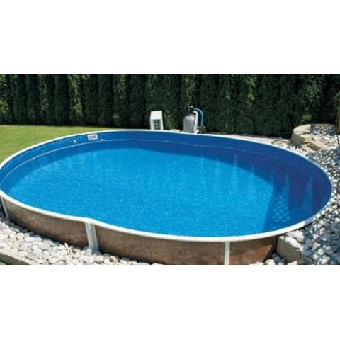 Німецький морозостійкий басейн (800х416х120 см) Hobby Pool Milano овальний, плівка 0.8 мм, 40 м³ металевий збірний