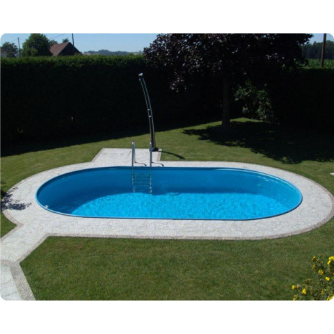 Німецький морозостійкий басейн (1100х500х150 см) Hobby Pool Milano овальний, плівка 0.8 мм, 82.5 м³ металевий збірний