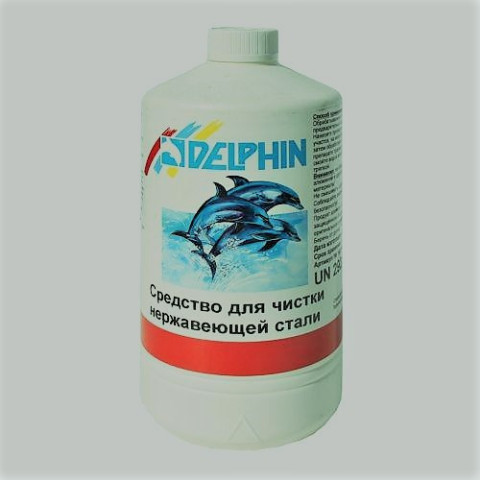 Німецький засіб для чищення неіржавкої сталі в басейні Delphin (1 л)