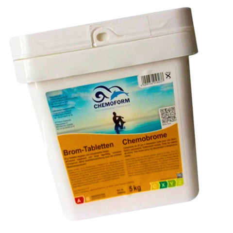 Активний бром для басейну Chemoform Brom-Tabletten 5 кг (таблетки по 20 г). Дезінфекція води в басейні