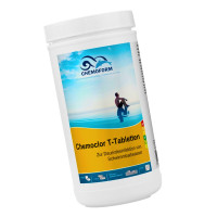 Повільний хлор для басейну Chemoform Chemoclor T-Tabletten 1 кг (таблетки по 200 г). Дезінфекція басейну