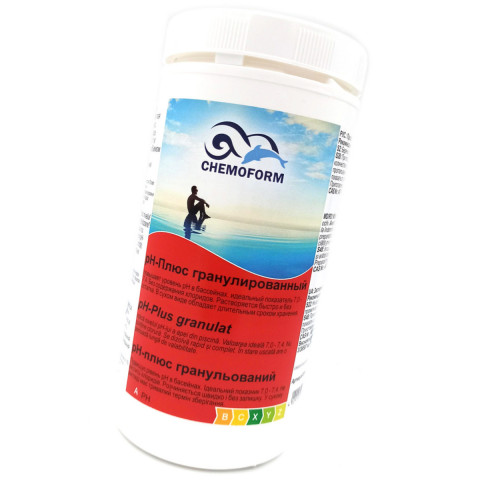 Засіб для підвищення рівня ph у басейні Chemoform PH-Plus 1 кг у гранулах. Підвищує значення pH