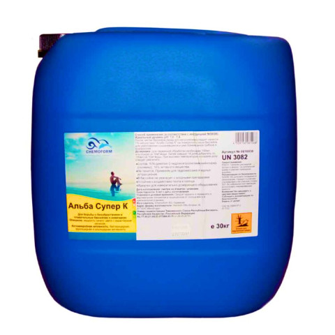 Альгіцид для басейну Chemoform Alba Super K 30 л. Проти водоростей, бактерій і грибків у басейні