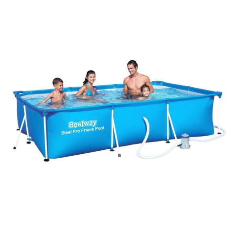 Каркасний басейн Bestway 56424 (400х211х81) прямокутний з картриджним фільтром