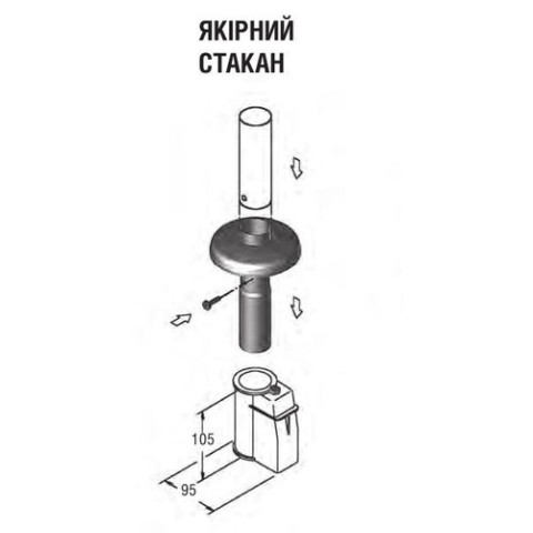 Драбина для басейну нержавіюча сталь 304 Ideal 4 сходинки з поручнями без платформи