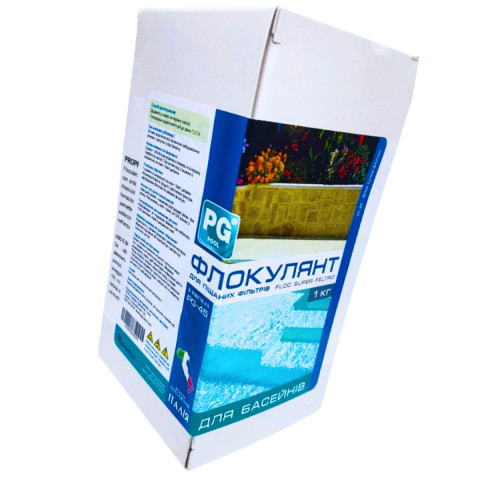 Флокулянт для басейну Barchemicals PG-45 1 кг у картриджах. Коагулянт проти мутності в басейні