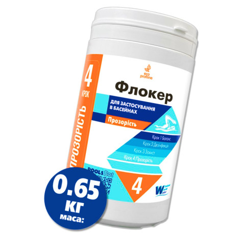 Флокер у порошку Window World Water 0.65 кг. Хімія для освітлення води басейну