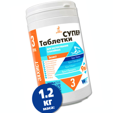 Комплект хімії для басейну Window World Water Super 1.2 кг у таблетках