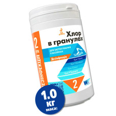 Шоковий хлор для басейну Window World Water 1 кг у гранулах. Швидка ударна хлорка для дезінфекції води