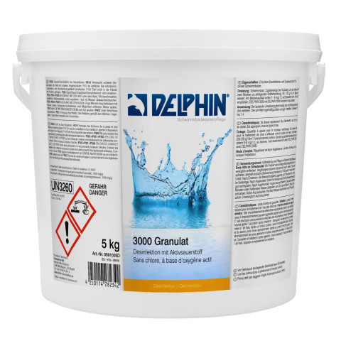 Дезінфікуючий засіб для басейну Delphin 3000 5 кг у гранулах. Безхлорна хімія для басейну