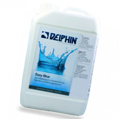 Альгіцид для басейну Delphin Easy Blue 2.4 кг рідкий. Ефективний за високих температур у басейні