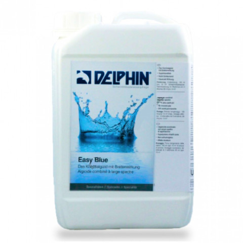 Альгіцид для басейну Delphin Easy Blue 2.4 кг рідкий. Ефективний за високих температур у басейні