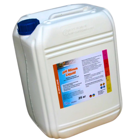 Засіб для зниження рівня pH Dr.Water PH-Minus Liquid 25 кг рідкий. Не містить хлоридів, не піниться