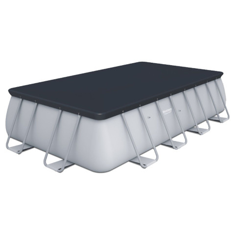 Каркасний басейн Bestway Power Steel 56671 (488 х 244 х 122), з пісочним фільтром, сходами та тентом