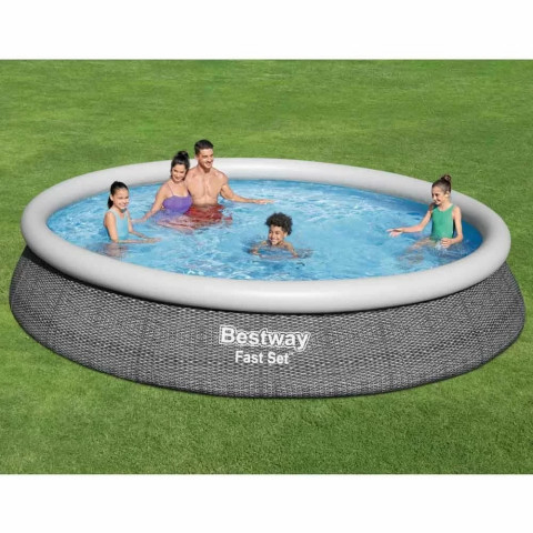 Басейн надувний круглий Bestway 57313 (457 x 84 см) з картриджним фільтром