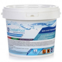 Гранульований швидкий хлор Crystal Pool без стабілізатора для басейну Dry Chlorine Granules, 1 кг Австрія Нове, Австрія, 5 кг