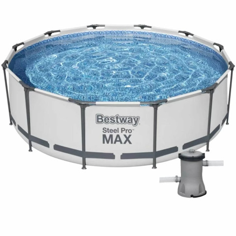 Каркасний басейн Bestway 366x100 см круглий з картриджним фільтром 9,2 м³ (56260)