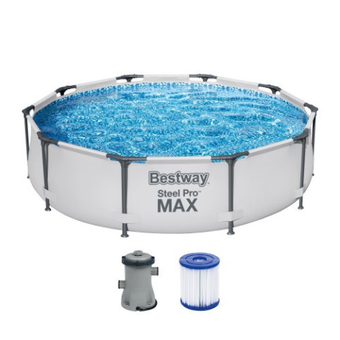 Каркасний басейн Bestway 366x76 см круглий для дітей з картриджним фільтром 6,5 м³ (56416)