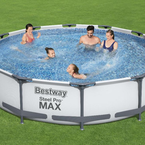 Каркасний басейн Bestway 366x76 см круглий для дітей з картриджним фільтром 6,5 м³ (56416)