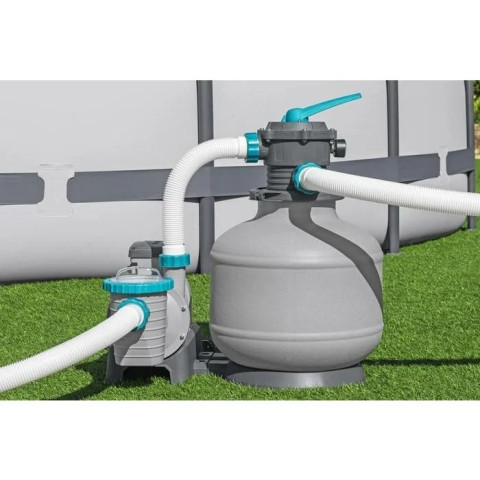 Фільтраційна установка для басейну Bestway FlowClear 58486 9.8 м³/год фільтр 385 мм. Підходить для басейнів Intex