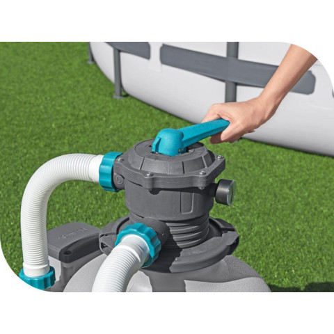 Фільтраційна установка для басейну Bestway FlowClear 58486 9.8 м³/год фільтр 385 мм. Підходить для басейнів Intex