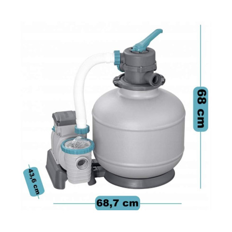 Фільтраційна установка для басейну Bestway FlowClear 58499 7.7 м³/год фільтр 320 мм. Підходить для басейнів Intex