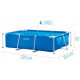 Каркасний басейн Intex 220x150x60 см прямокутний для дітей без фільтра 1,7 м³ (28270)