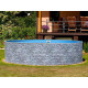 Комплект чеського морозостійкого басейну (400х120 см) Azuro Stone круглий, лайнер Lagoon 0.5 мм, 15 м³ металевий збірний