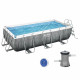 Каркасний басейн Bestway 404x201x100 см прямокутний з картриджним фільтром 6,5 м³ з драбиною (56721)