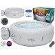Надувний СПА-джакузі Bestway Lay-Z-Spa Paris 60013 круглий 196x66 см 4-6-місний аеромасаж LED-підсвітка