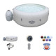 Надувний СПА-джакузі Bestway Lay-Z-Spa Paris 60013 круглий 196x66 см 4-6-місний аеромасаж LED-підсвітка