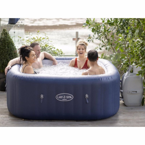 Надувний СПА-джакузі Bestway Hawaii Lay-Z-Spa квадратний 180x180x71 см 4-6-місний аеромасаж