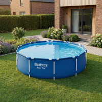 Каркасний басейн Bestway 305x76 см круглий для дітей з картриджним фільтром 4,7 м³ (56679)