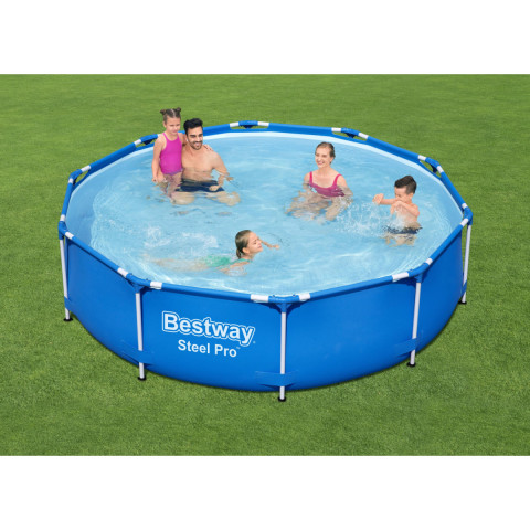 Каркасний басейн Bestway 305x76 см круглий для дітей з картриджним фільтром 4,7 м³ (56679)