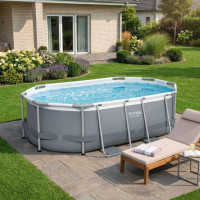 Каркасний басейн Bestway 305x200x84 см овальний з картриджним фільтром 3,7 м³ (5614А)