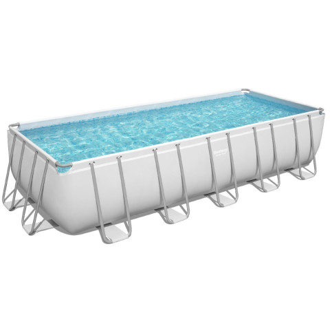 Каркасний басейн Bestway 640x274x132 см великий з картриджним фільтром зі сходами, тентом та дозатором (5611Z)