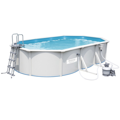 Збірний басейн Bestway Hydrium 56369 (610х360х120 см) круглий, 19 м³, з пісочним фільтром, сходами та тентом, наземний