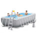 Каркасний басейн Intex 122x400x200 см прямокутний з картриджним фільтром 8,4 м³ зі сходами (26790)