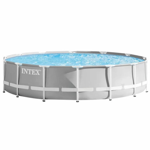 Каркасний басейн Intex 457x122 см круглий з картриджним фільтром 16,8 м³ з драбиною та тентом (26726)