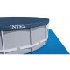Каркасний басейн Intex 610x132 см круглий великий з картриджним фільтром 32,7 м³ з драбиною,тентом та підстилкою (26756)