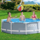 Каркасний басейн Intex 457x107 см круглий з картриджним фільтром 14,6 м³ зі сходами, тентом та підкладкою (26724)