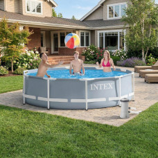 Каркасний басейн Intex 305x76 см круглий для дітей з картриджним фільтром 4,5 м³ (26702)